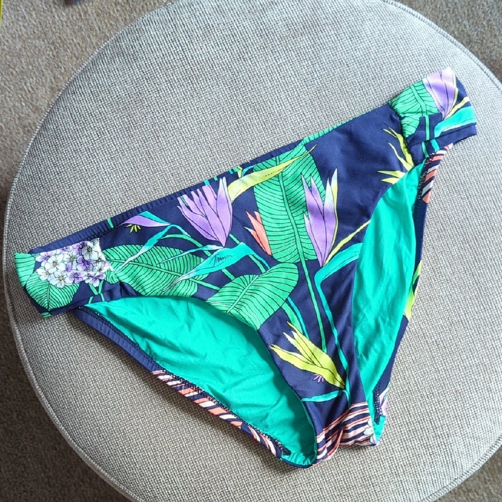 Trina Turk Bikini Bottom 10 Navy Floral